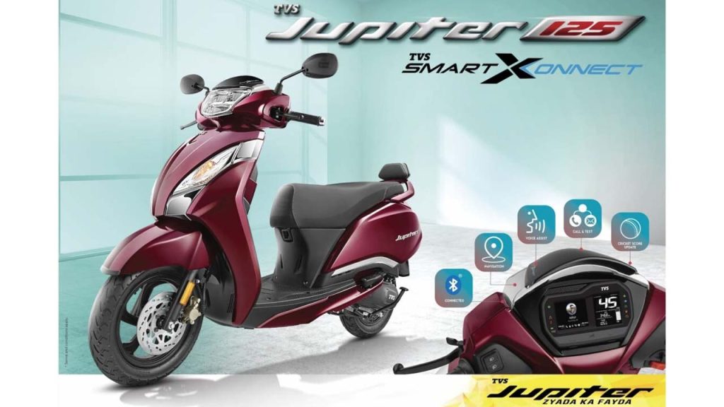 TVS Jupiter 125 With SmartXonnect Launched