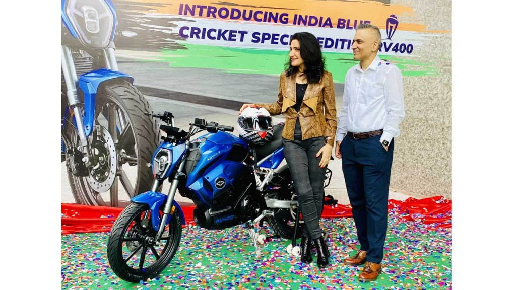 Revolt Motors Launches Rv400 India Blue Cricket World Cup Special Edition