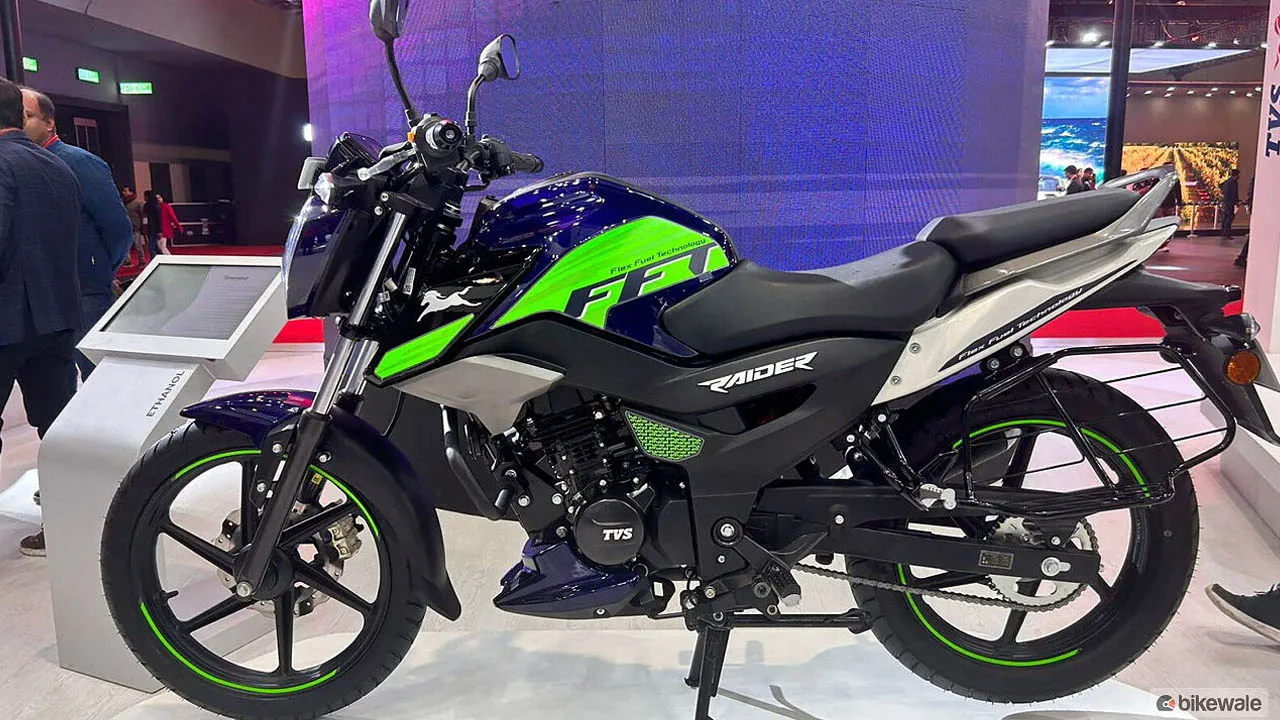 TVS Raider 125 Flex Fuel Version Unveiled At Bharat Mobility Expo 2024